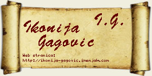 Ikonija Gagović vizit kartica
